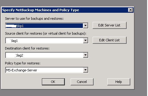 Click OK. Then at top of Backup, Archive and Restore box, choose Select for Restore/Restore from Normal Backup. Select your date range.